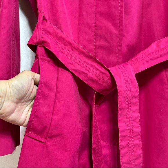 Gap | Hot Pink Trench Coat with Belt | Barbiecore Spring Jacket - Picture 5 of 8